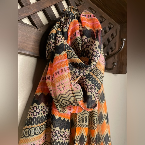 Mixed Pattern Scarf - Picture 2 of 3